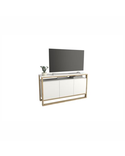 MESA TV TABLES PUERTAS PUSH BLANCA