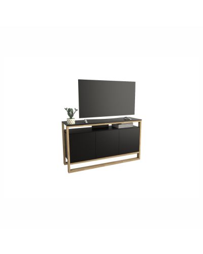 MESA TV TABLES PUERTAS PUSH NEGRA
