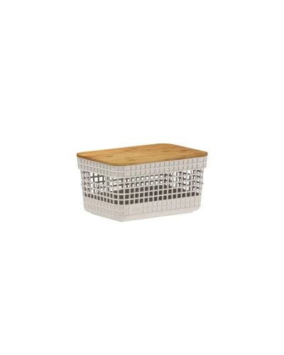 CESTA GRID CON TAPA DE BAMBÚ 2.5 L OU (CG155BGF)