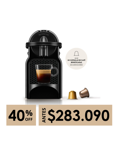 CAFETERA NESPRESSO INISSIA BLACK (D40-AR-BK-NE4)